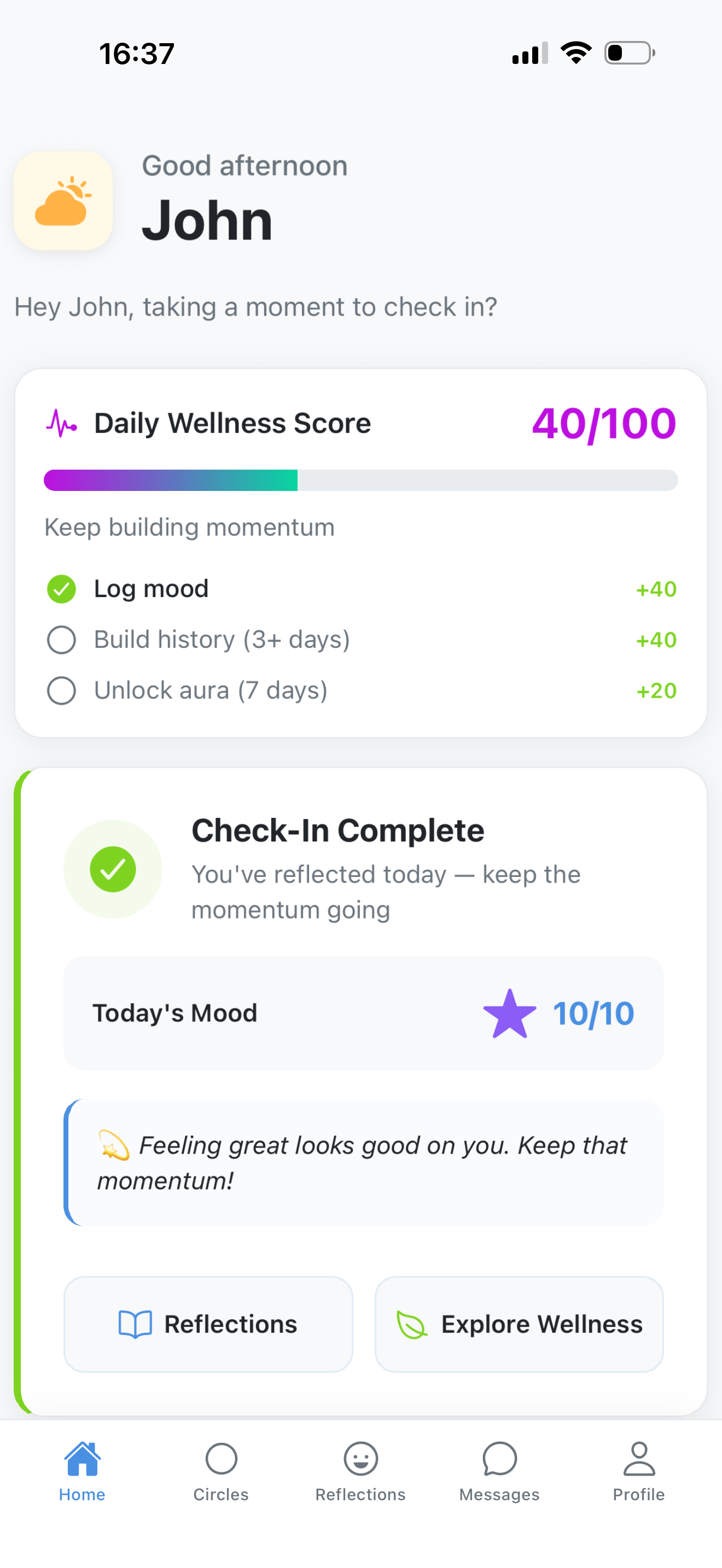 Circle: Mood & Peer Support