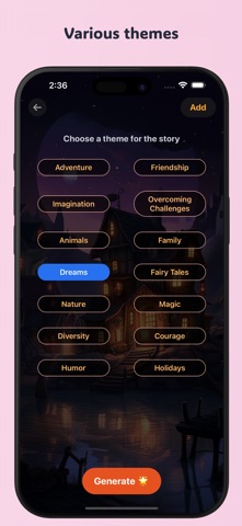 Storyleo: Bedtime Stories AI iPhone screenshot