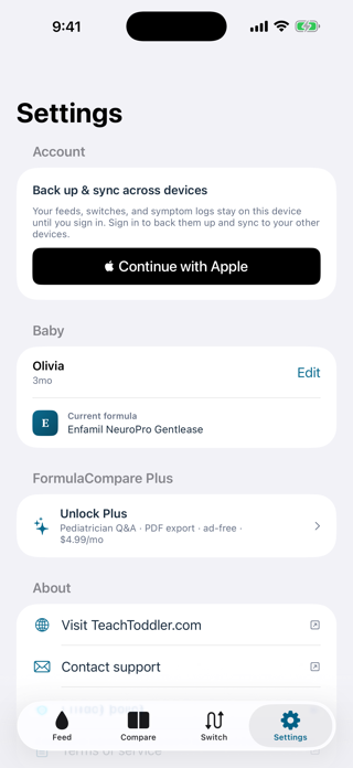 Baby Formula Tracker Screenshot 4 of 4