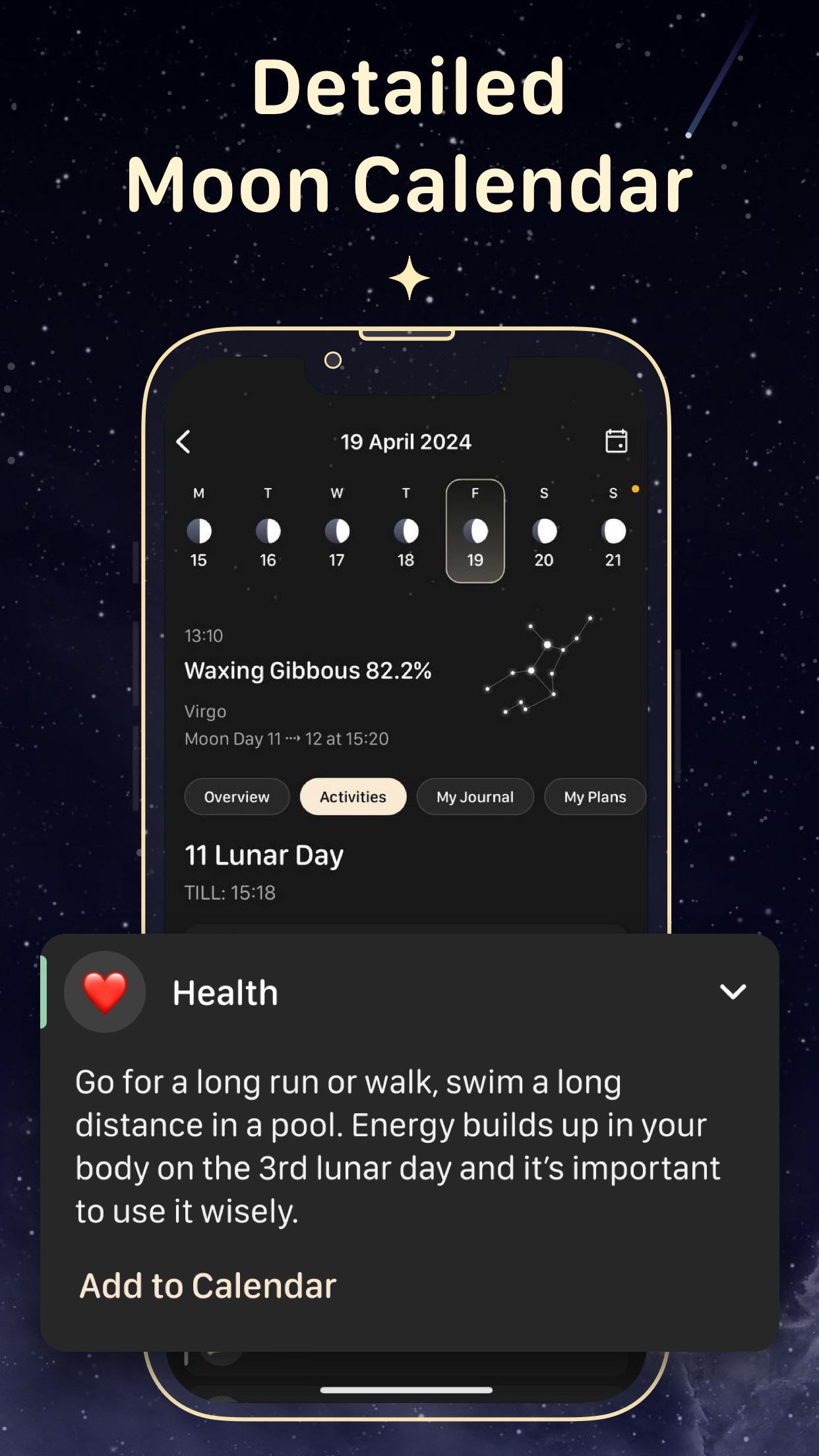 MoonX: Moon Phase Calendar screenshot 3