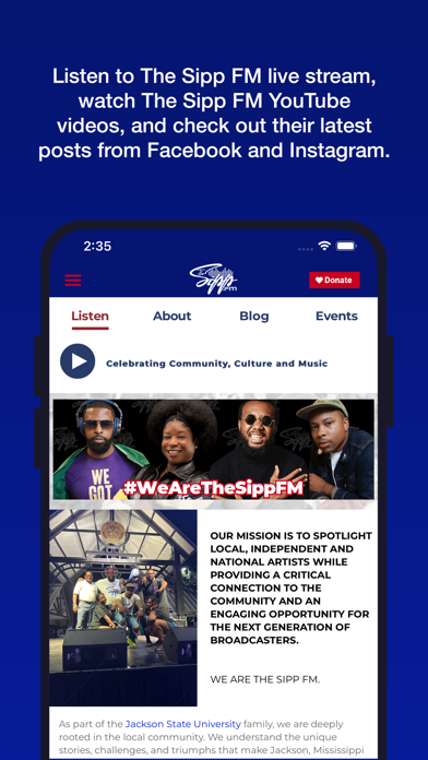 The Sipp FM Screenshot