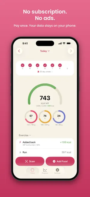 Radish: Calorie Counter screenshot 1