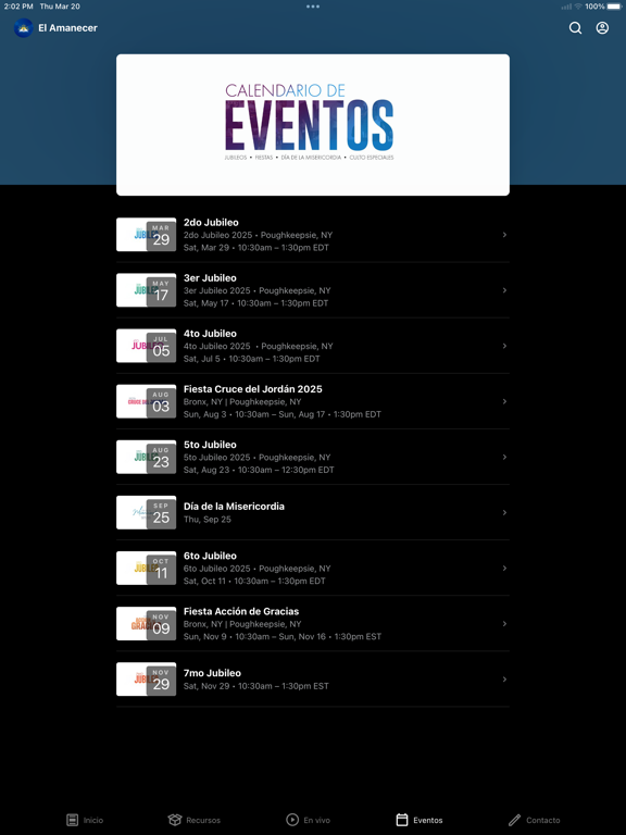El Amanecer de la Esperanza iPad screenshot 4 - Lifestyle app