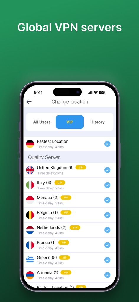 VPN - Fast VPN Proxy - Premium Server Options