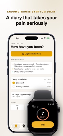 Endo: Pain & Symptom Diary iPhone screenshot