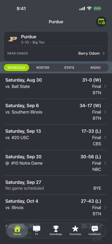 West Lafayette Football app screenshot