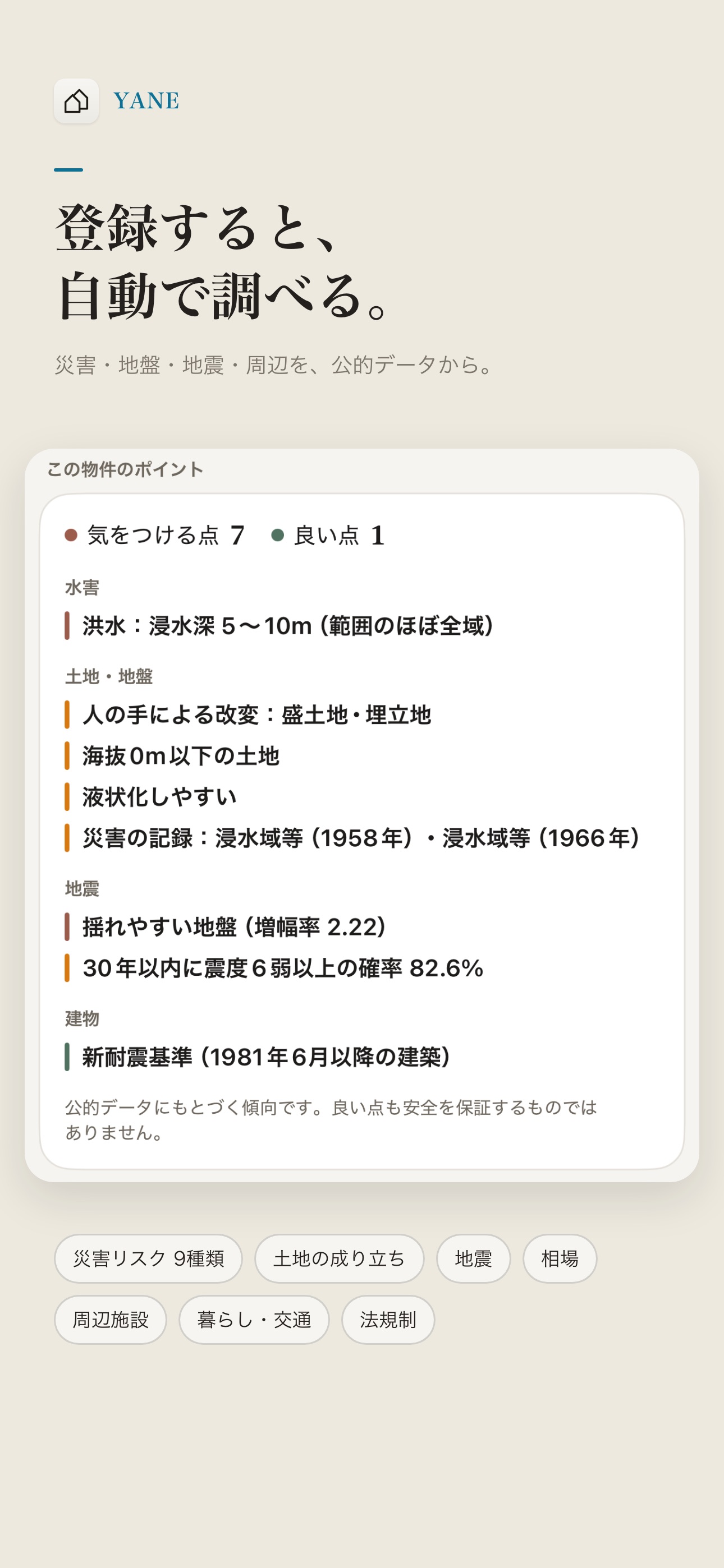 Screenshot 3 of 物件比較・内見チェック・ハザードマップ - YANE