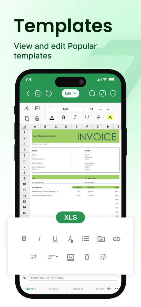 Spreadsheet: Edit XLSX Sheets screenshot 2