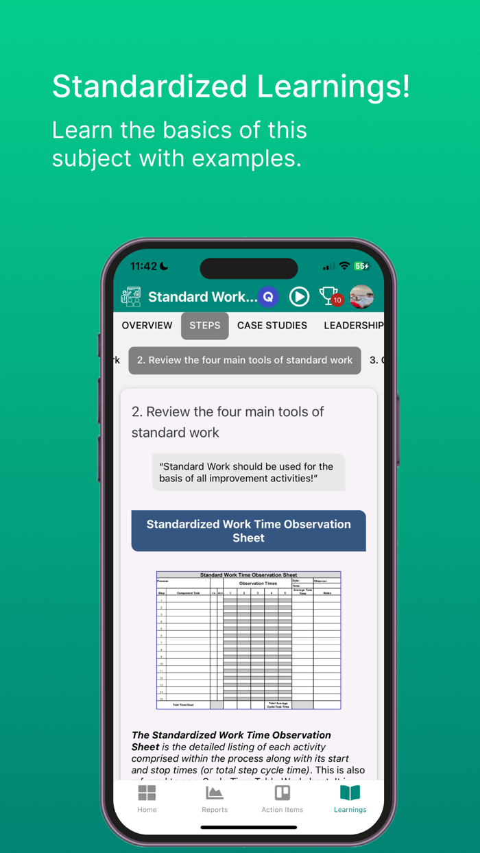 Lean Standard Work Rpt