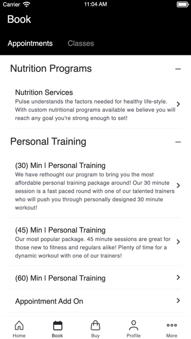 Pulse Fitness MI Screenshot