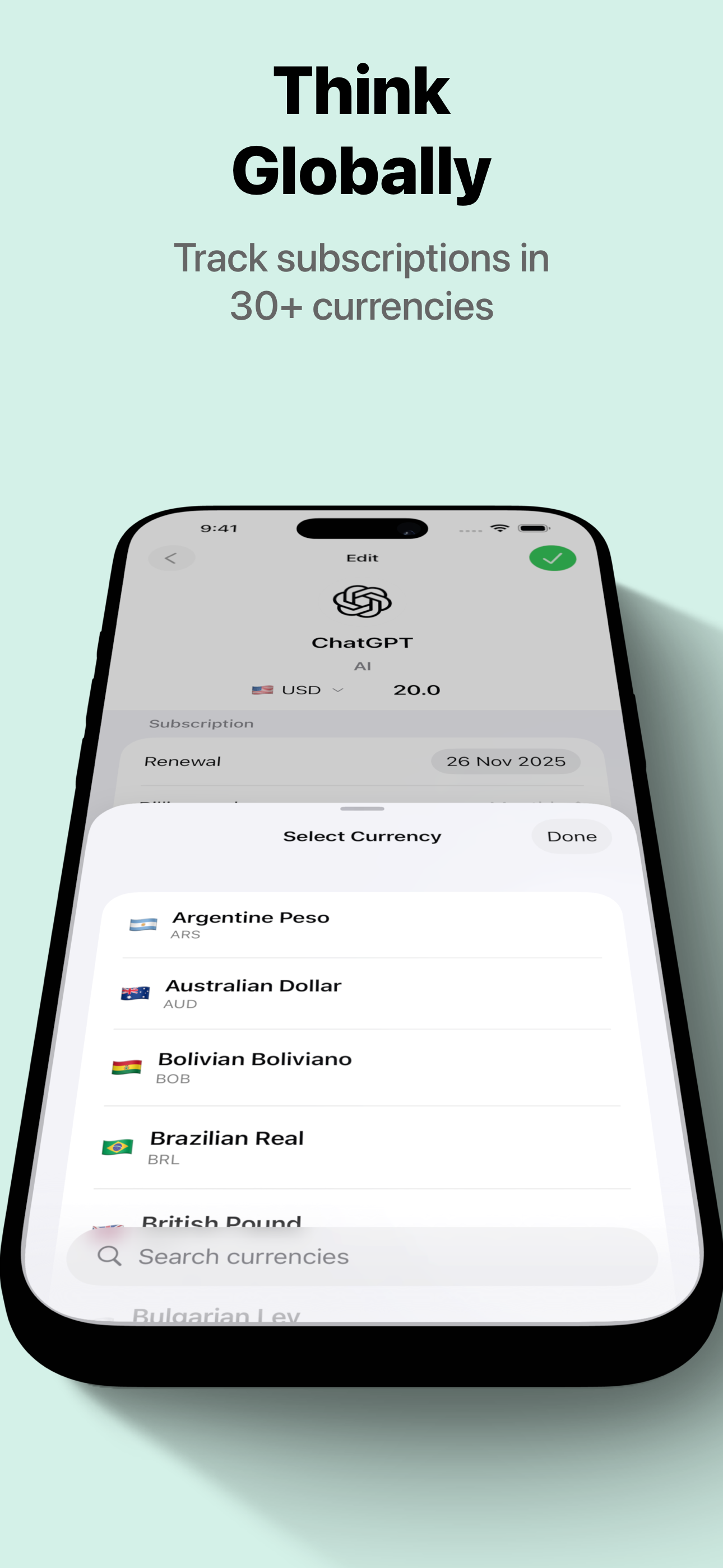 Subwise: Subscription Tracker
