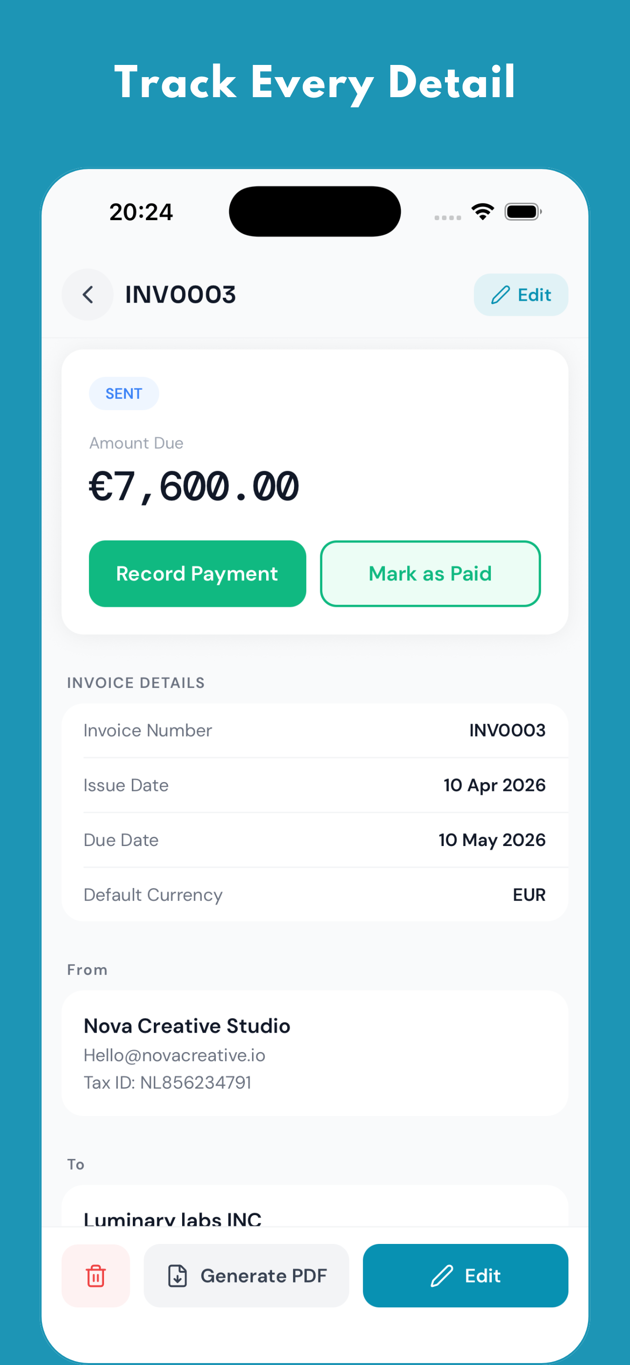 Invoqe - Invoice Maker screenshot 5