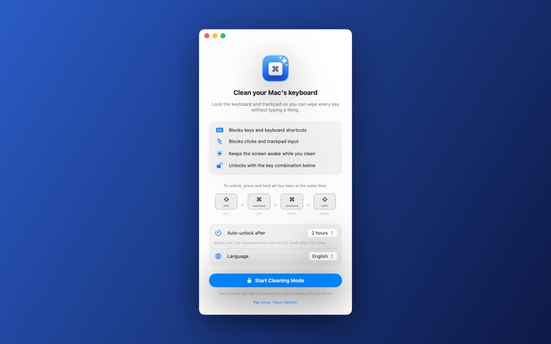 Keyboard Cleaning Lock screenshot 1