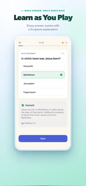 Bible Streak: Daily Bible Quiz screenshot 3