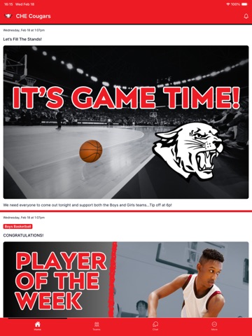 Cherry Hill East Athletics iPad screenshot