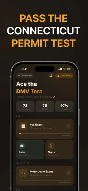 CT DMV Permit Test 2026 screenshot 1