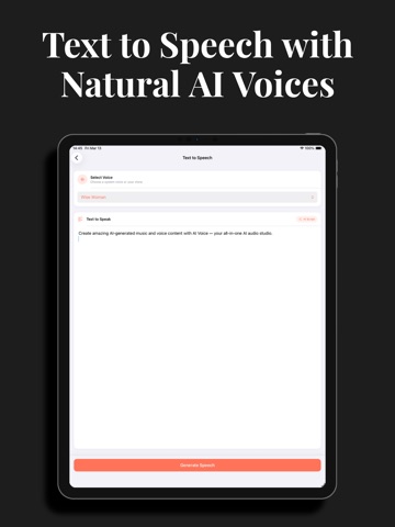 AI Music - AI Voice Generator iPad screenshot