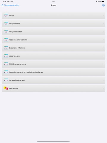 C Programming Pro iPad screenshot
