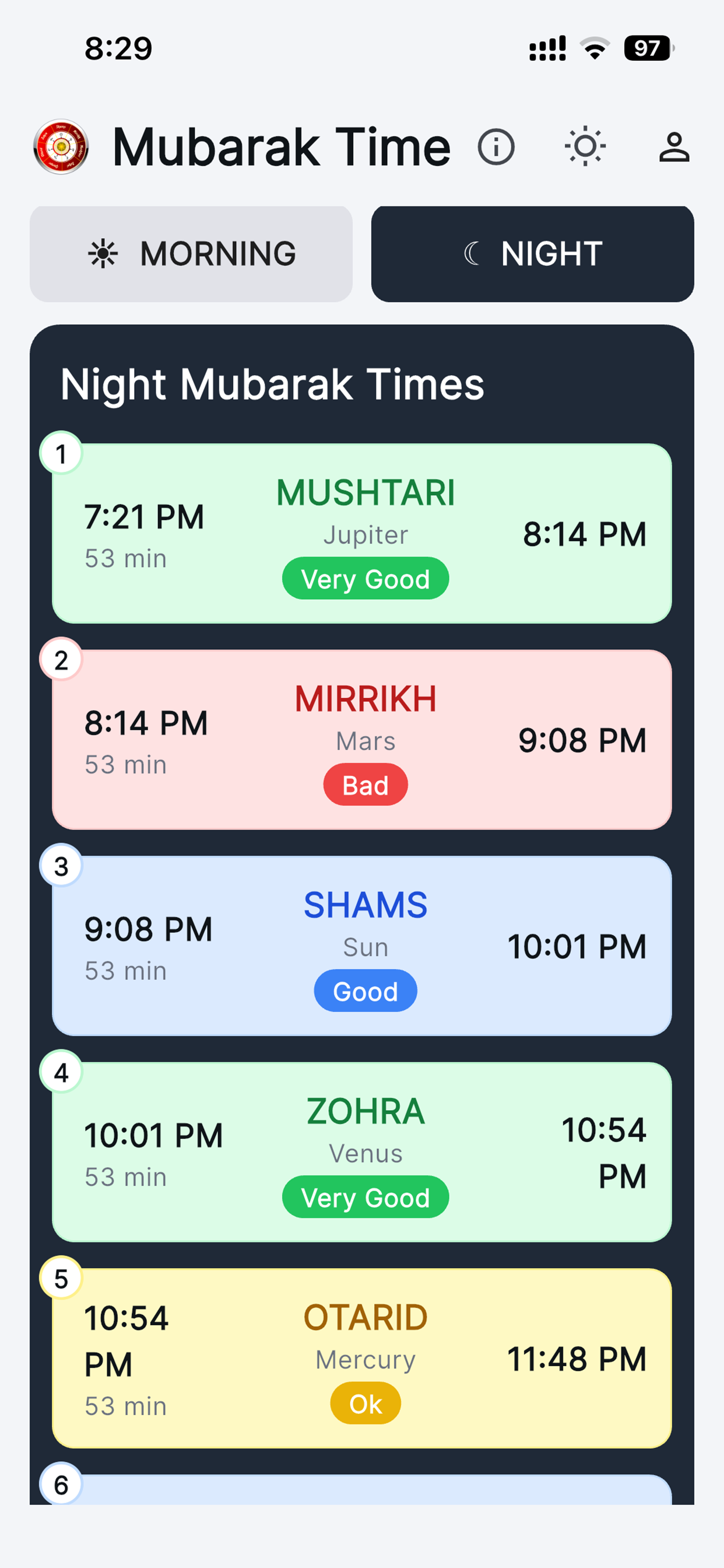 Mubarak Time Calculator screenshot 5