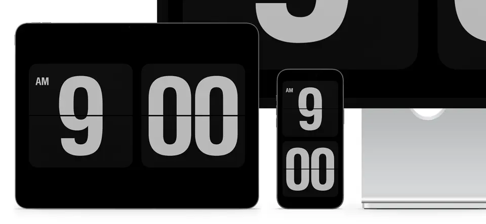 Скриншот Fliqlo на iPhone 4