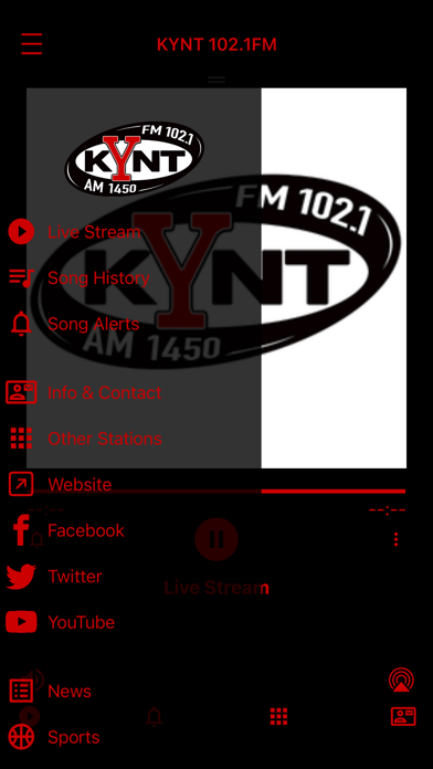 KYNT 102.1 FM &  1450 AM Screenshot