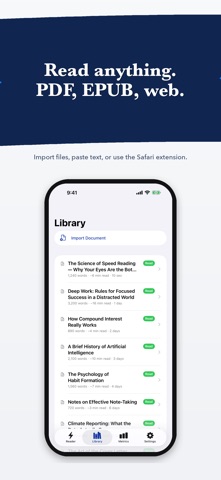 Speed Reader: RSVP Reading iPhone screenshot