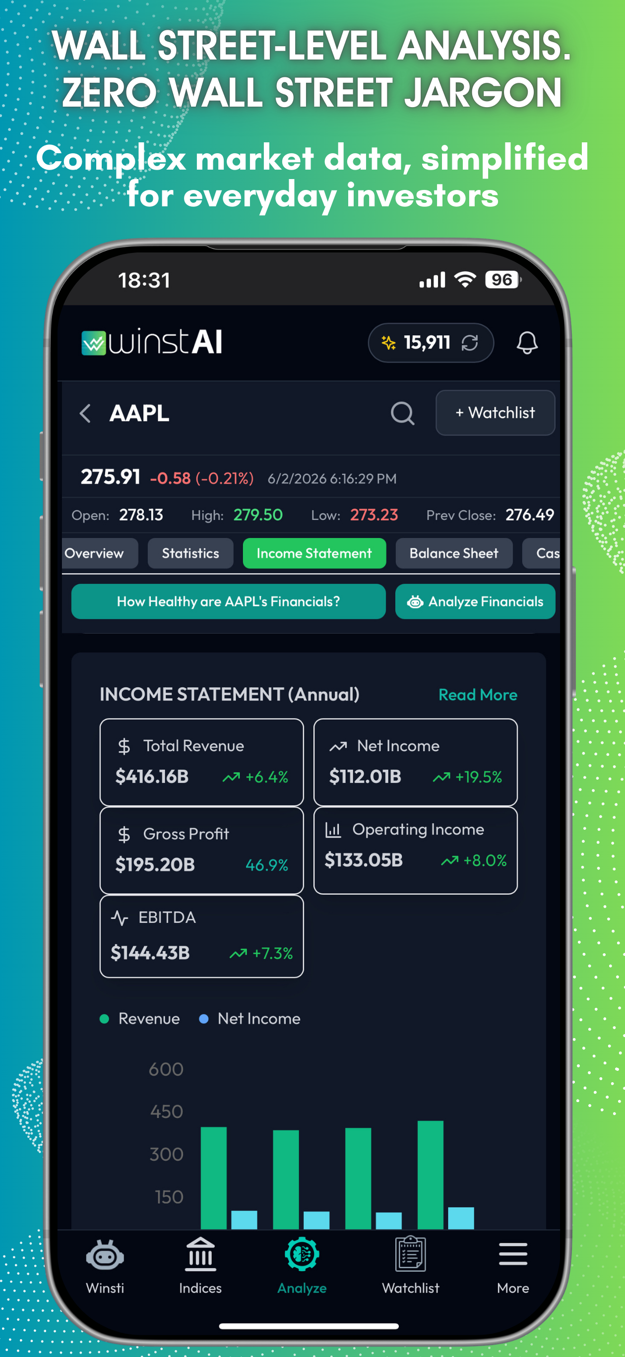 WinstAI - AI Stock Analysis screenshot 4