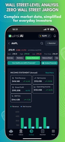 WinstAI - AI Stock Analysis Screenshot 4 of 8