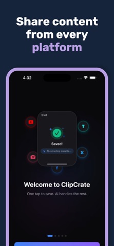 ClipCrate - AI Video Saver screenshot