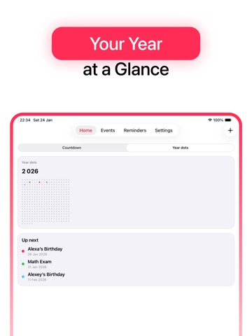 DaysInDots – Visual Countdown iPad screenshot
