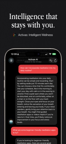 Activas: Intelligent Wellness Screenshot 2 of 3