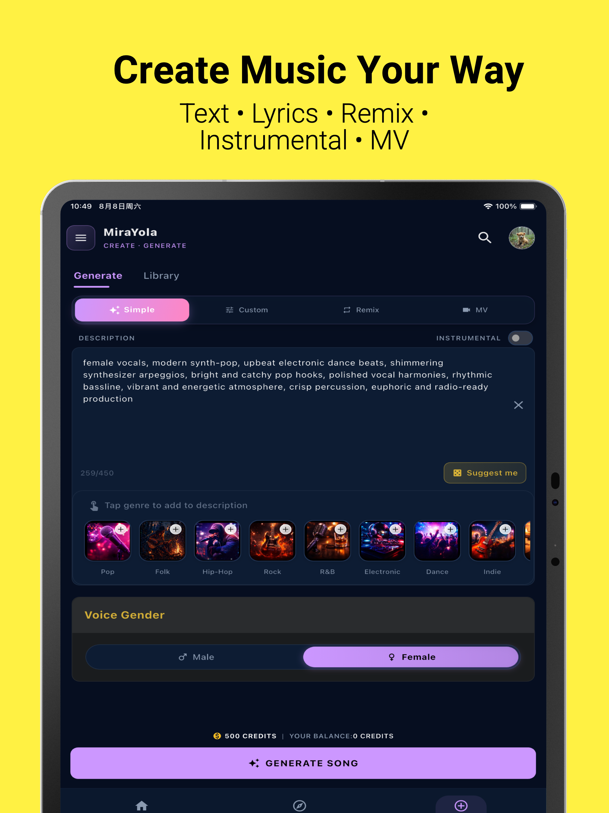 MiraYola AI Music & Song Maker screenshot 10