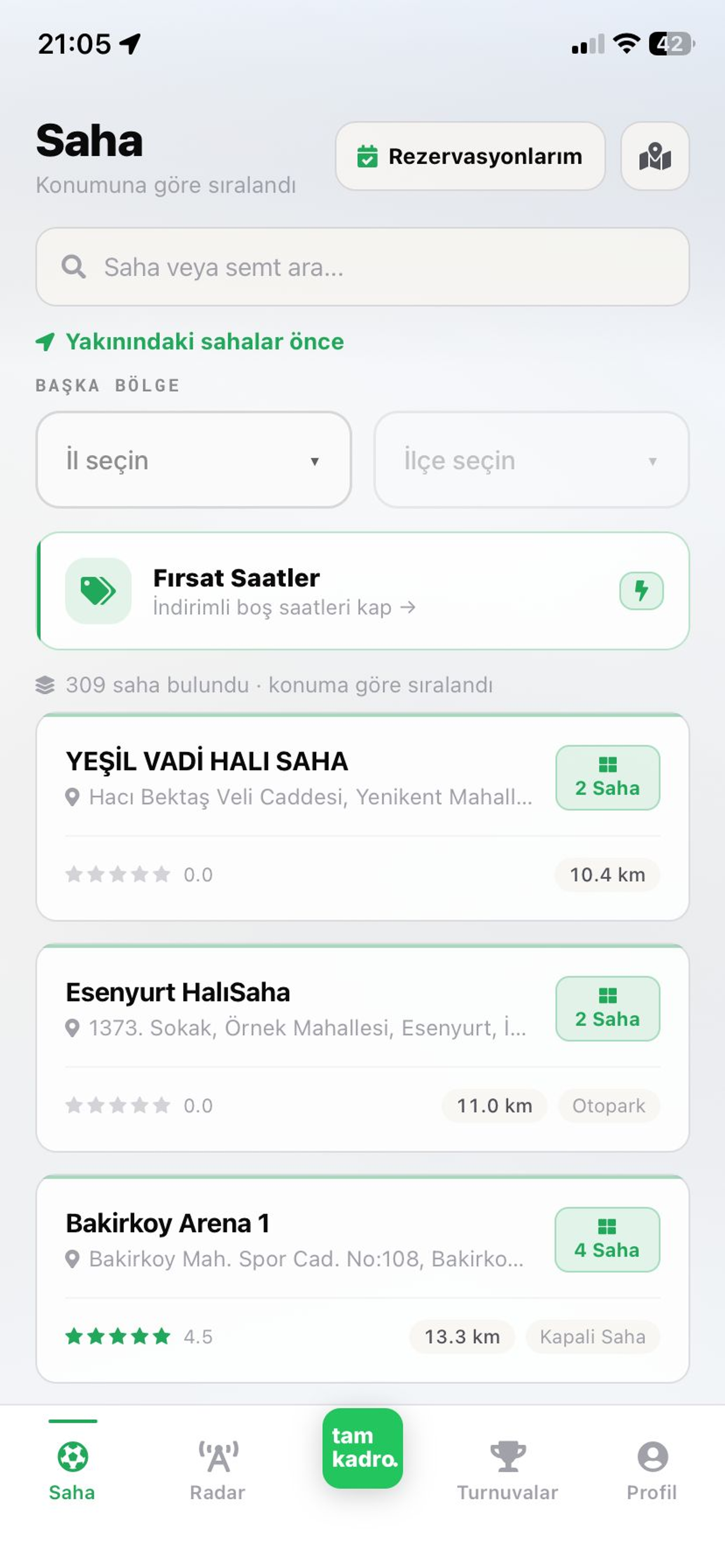 tamkadro: Halı Saha & Maç screenshot 5