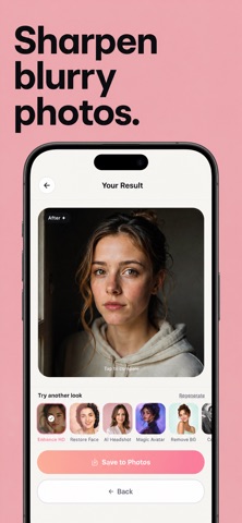Infinita - AI Photo Optimizer iPhone screenshot