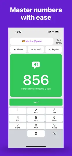 Скриншот Learn Spanish Numbers: Listen на iPhone 2