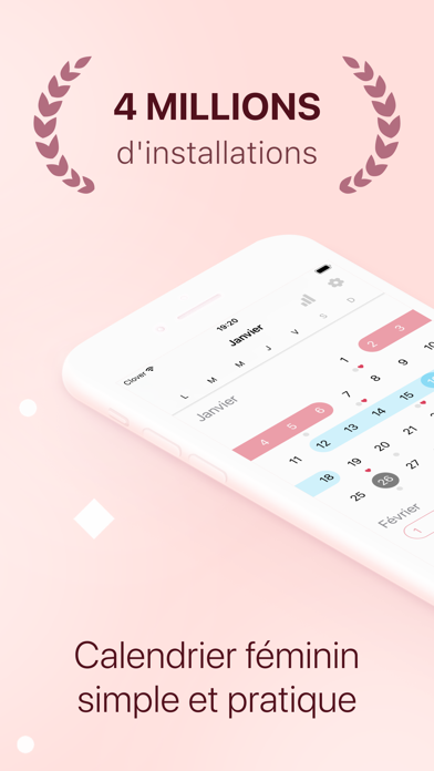 Screenshot #1 pour Clover: Règles Femme・Mon Cycle