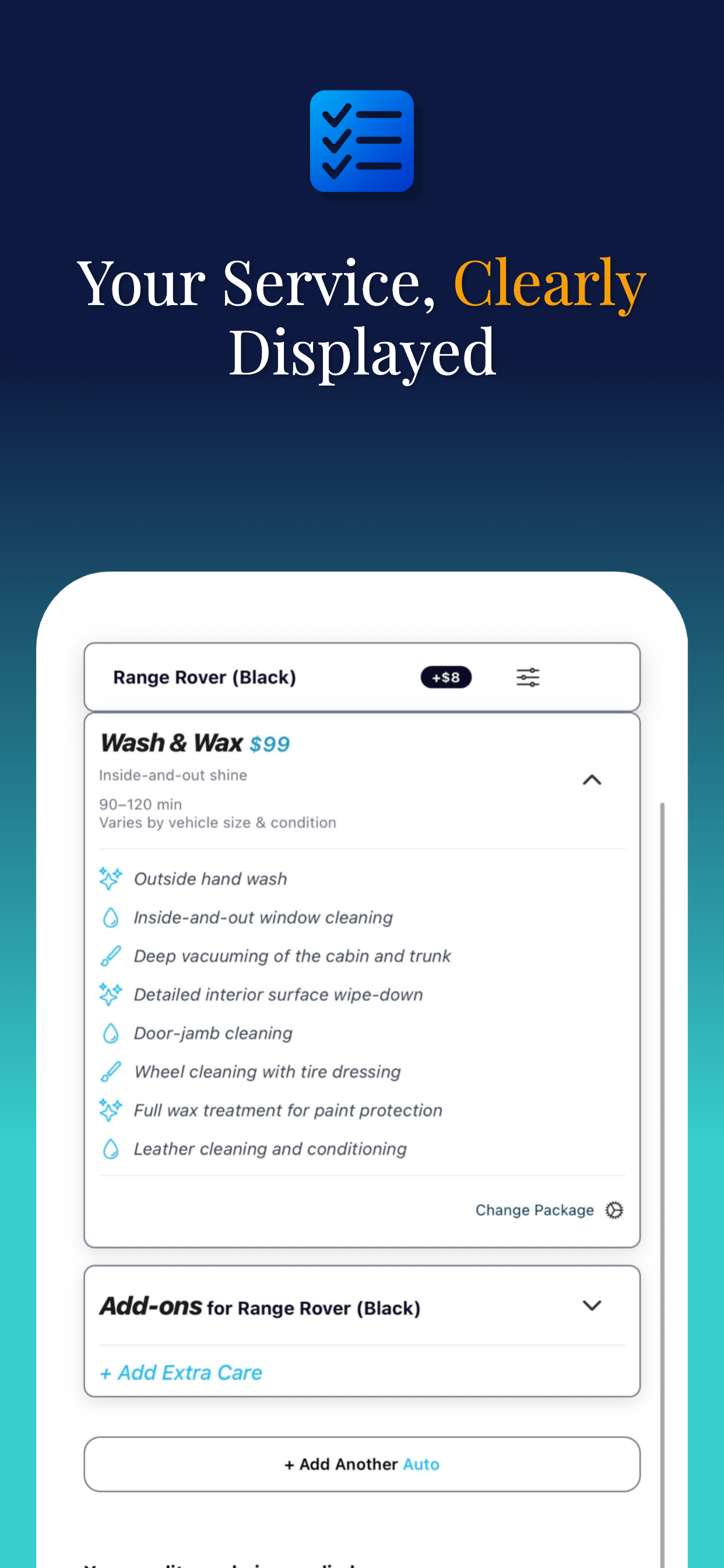 Washr Mobile: Car Detailing screenshot 4