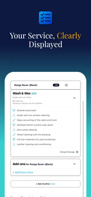 Washr Mobile: Car Detailing screenshot 4