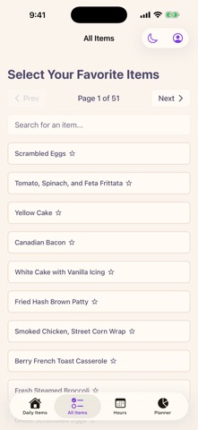 NUFood iPhone screenshot