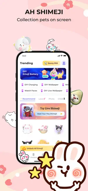 Emoji Battery: BunnyWatch iPhone screenshot 1
