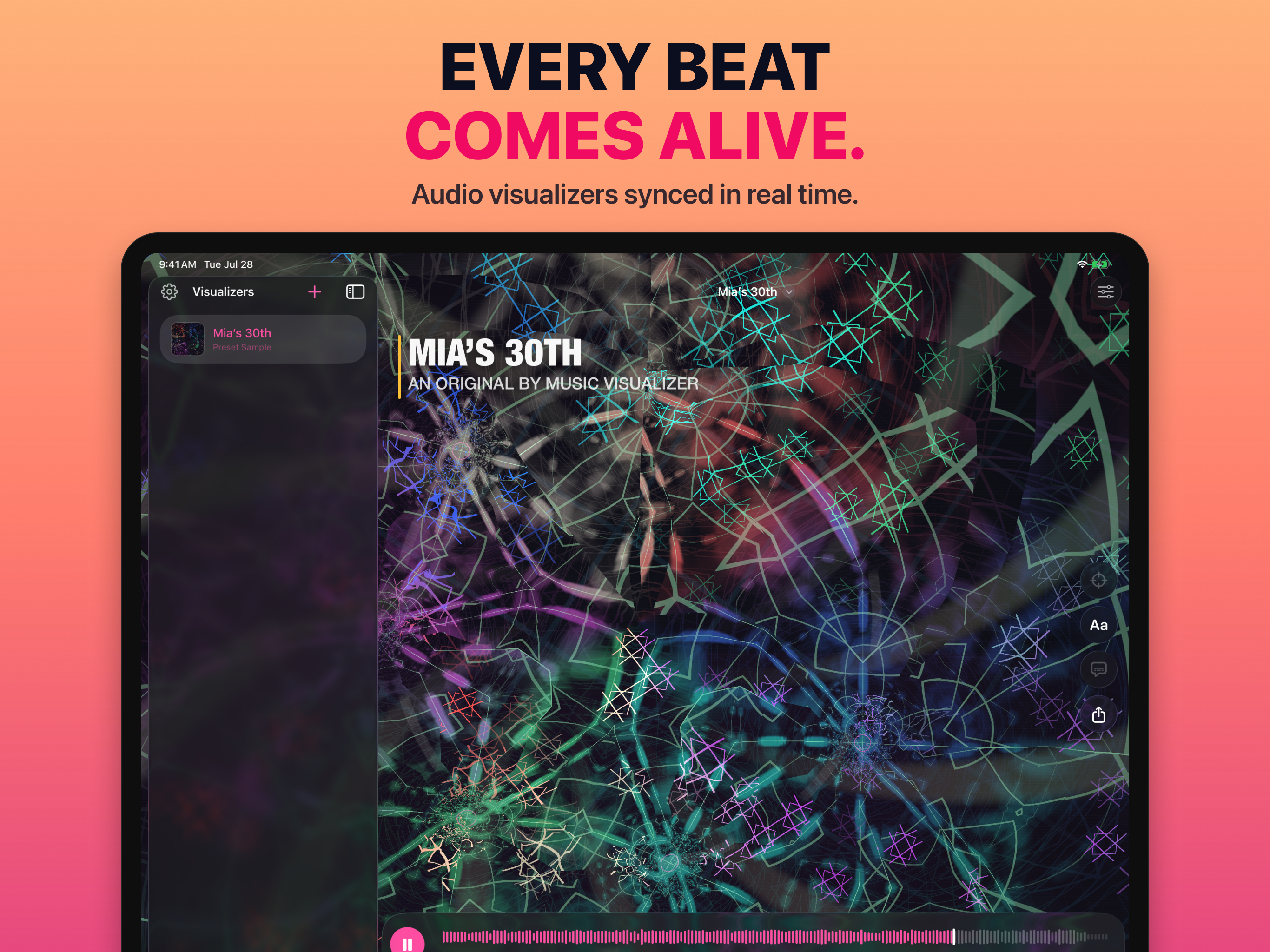 Music Visualizer - Tunely screenshot 10