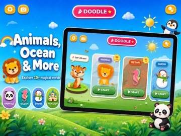 Kid Coloring Book Doodle Buddy iPad screenshot