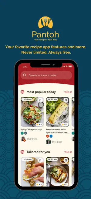 Pantoh: Your Recipes, Your Way screenshot 1