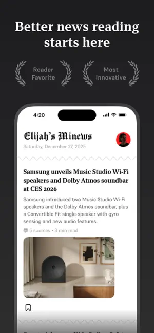 Minews: AI News Reader screenshot 1