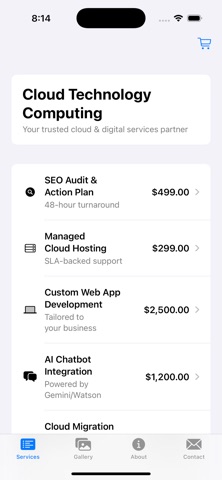 CloudTechnologyComputingApp screenshot
