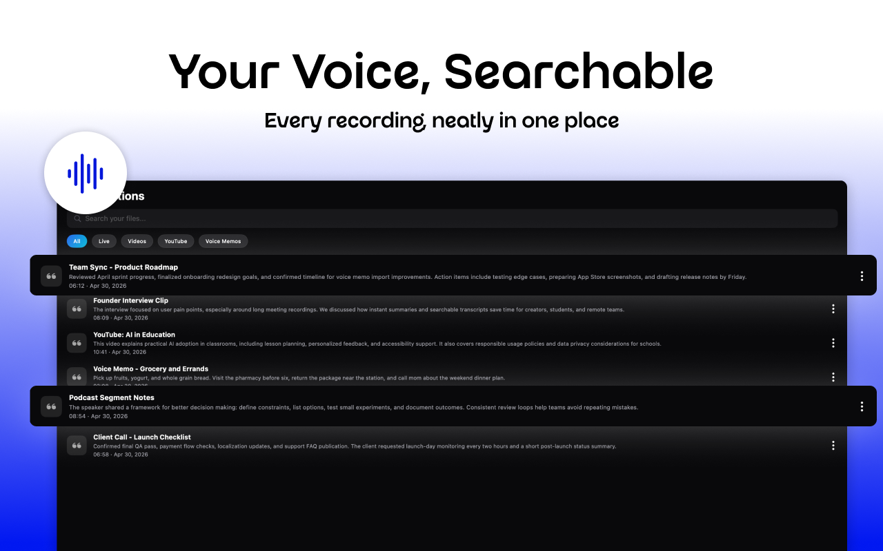 Speech to Text: AI Note Taker