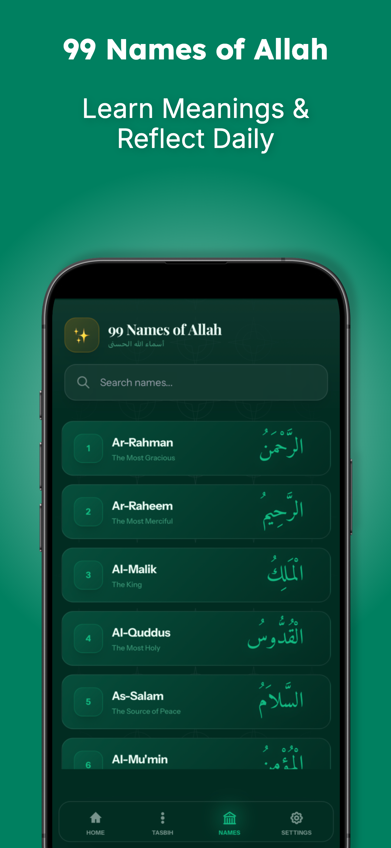 Qibla Finder Compass & Tasbih