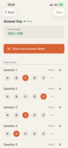 Scorvia: Exam Sheet Scanner Screenshot 7 of 8