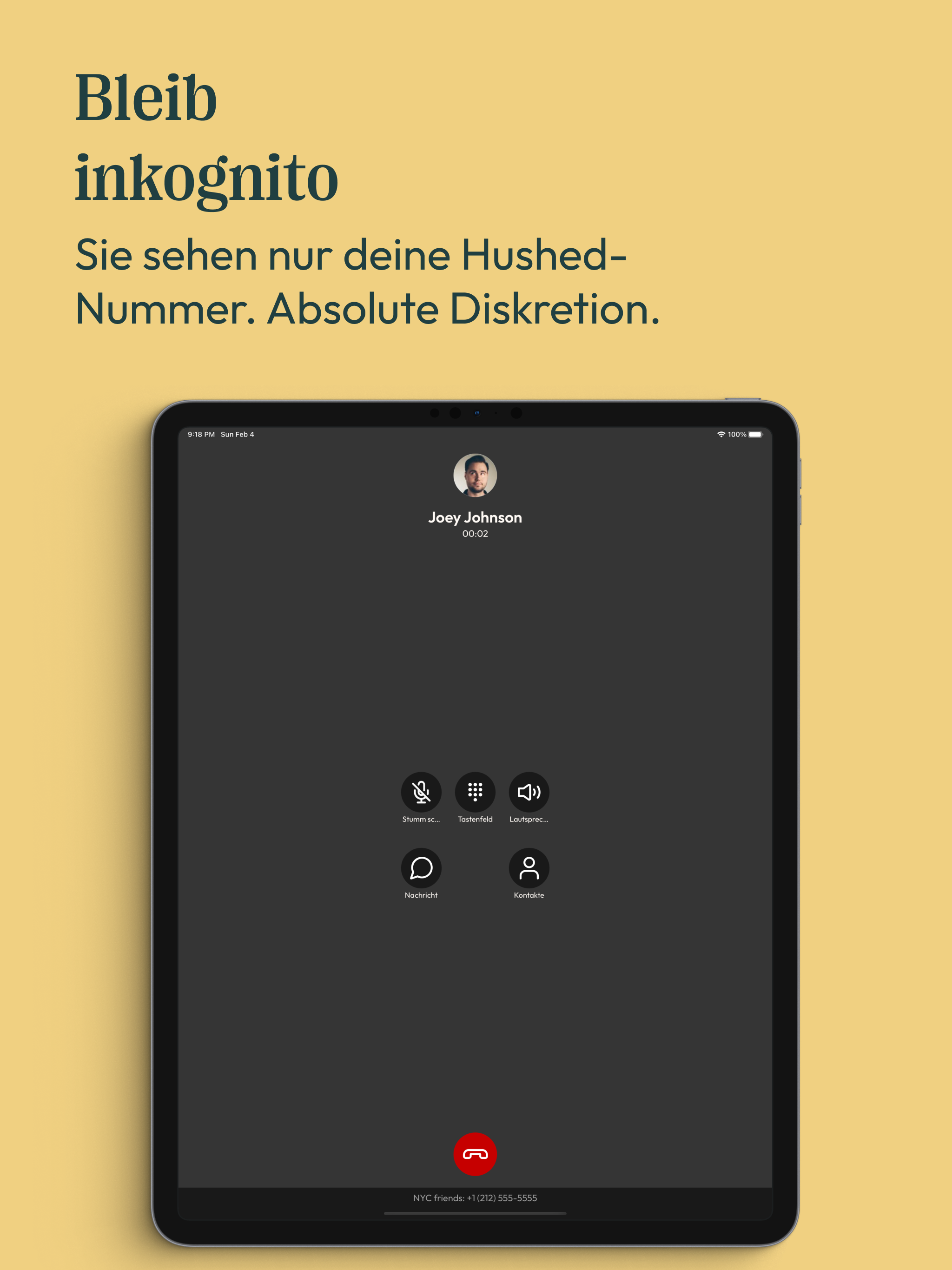 Hushed - zweite telefonnummer