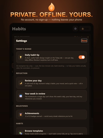 Habit Tracker: Daily Routines iPad screenshot